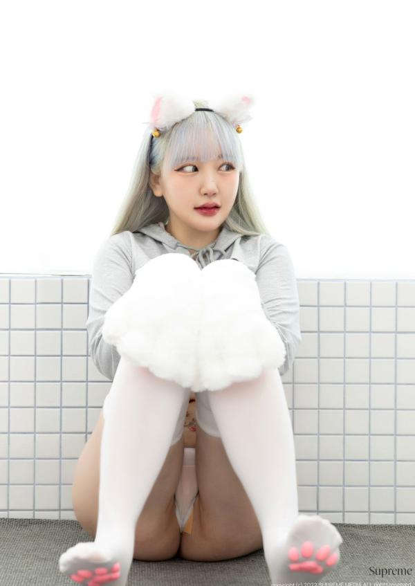    韩国美女Clare-Supreme系列：极品猫耳萌系私房，大胆诱惑风格，白皙肌肤与趣味贴纸的极致视觉盛宴第65张图片