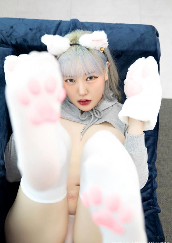    韩国美女Clare-Supreme系列：极品猫耳萌系私房，大胆诱惑风格，白皙肌肤与趣味贴纸的极致视觉盛宴第69张图片