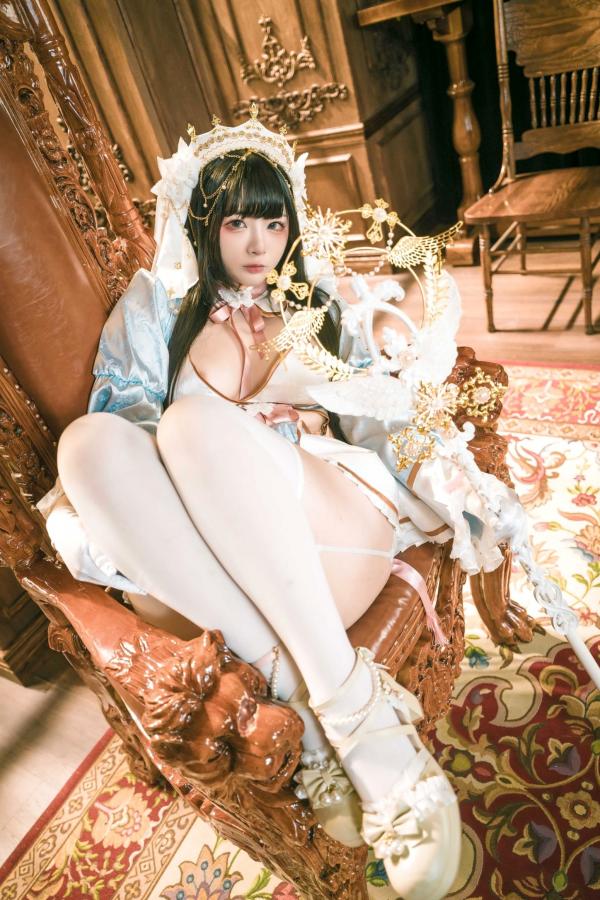    落落Raku-白百合-Lily-White：精致洋娃娃风格Cosplay，大胆角色扮演与私房大尺度写真，纯欲与性感尤物的极致诱惑第16张图片