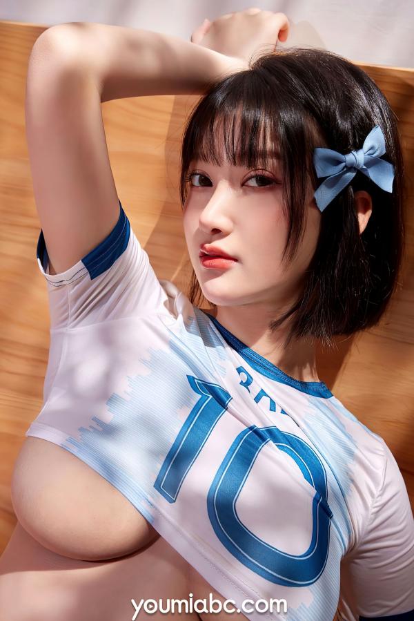    YouMi尤蜜-2021.09.30-尹兒-《教练の秘密》私房写真，性感蓝色内衣展绝美曲线与诱惑魅力第23张图片