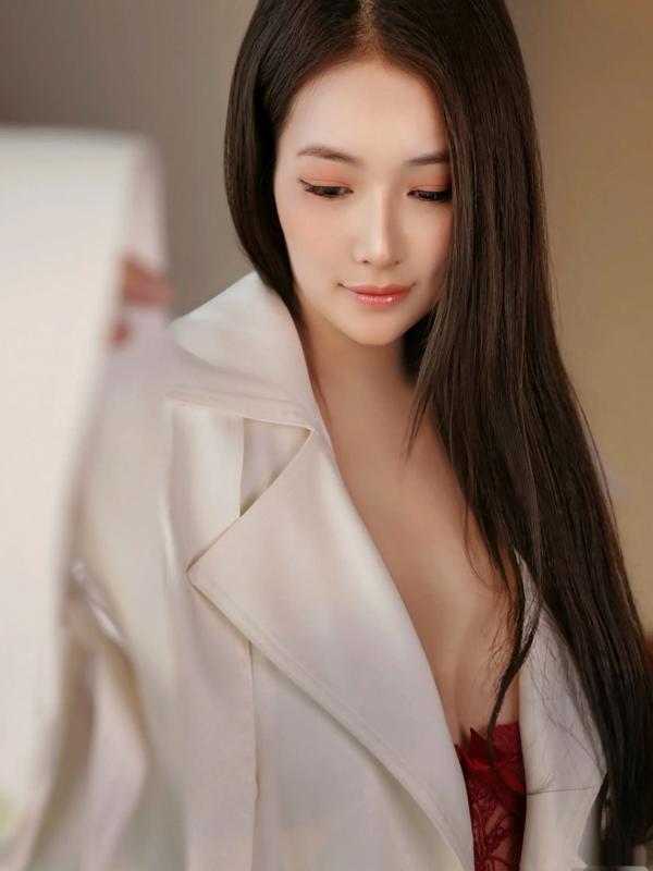    娅轩ELVA - 白风衣红内衣[88P] 私房性感诱惑写真，极品长腿丝袜视觉盛宴第26张图片