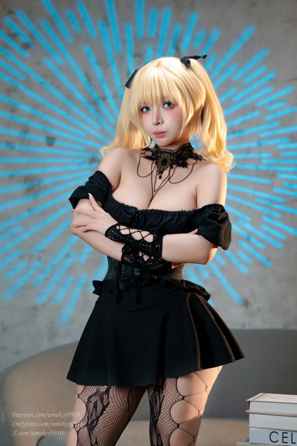    Umeko J 金发双马尾二次元风格写真 - 性感黑丝诱惑大尺度私房照 [90P]第2张图片