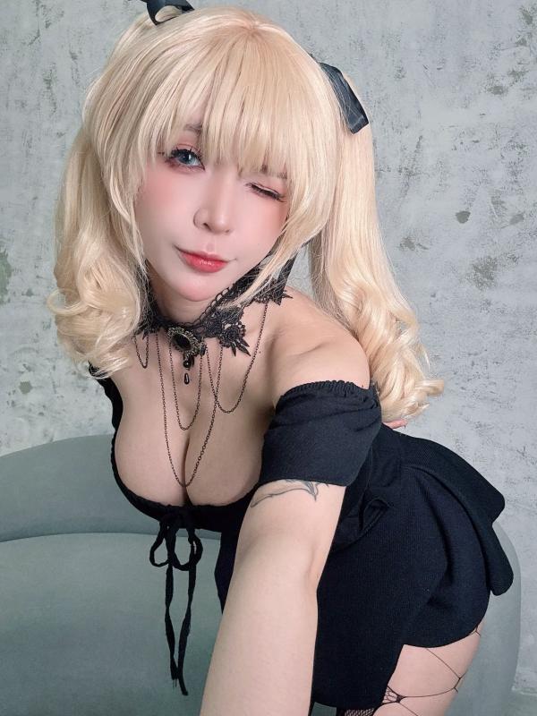    Umeko J 金发双马尾二次元风格写真 - 性感黑丝诱惑大尺度私房照 [90P]第74张图片