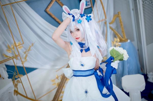    花柒Hana-014-拉菲花嫁：二次元唯美COS兔女郎婚纱写真，梦幻治愈系精灵新娘第1张图片