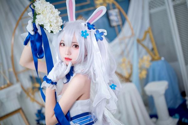    花柒Hana-014-拉菲花嫁：二次元唯美COS兔女郎婚纱写真，梦幻治愈系精灵新娘第2张图片