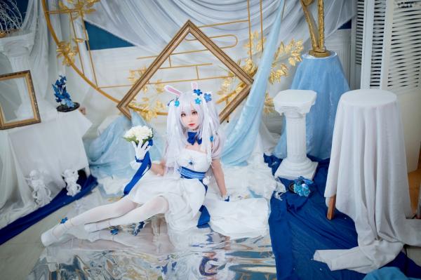    花柒Hana-014-拉菲花嫁：二次元唯美COS兔女郎婚纱写真，梦幻治愈系精灵新娘第9张图片