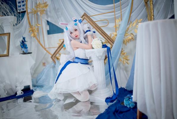    花柒Hana-014-拉菲花嫁：二次元唯美COS兔女郎婚纱写真，梦幻治愈系精灵新娘第13张图片