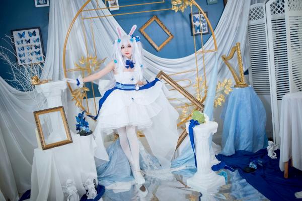    花柒Hana-014-拉菲花嫁：二次元唯美COS兔女郎婚纱写真，梦幻治愈系精灵新娘第15张图片