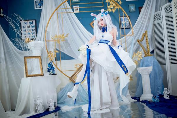    花柒Hana-014-拉菲花嫁：二次元唯美COS兔女郎婚纱写真，梦幻治愈系精灵新娘第19张图片