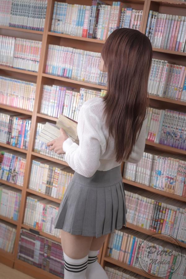    韩国美女Yeha-梦想中的图书馆女孩-Pure-Media-清纯学妹室内私房诱惑大尺度写着风格展现第14张图片