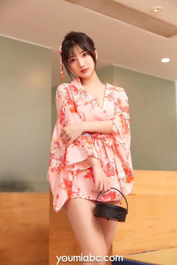    YouMi尤蜜 尹兒《居酒屋的快乐》日系和服私房写真，白嫩诱惑与清纯风情的完美结合第2张图片