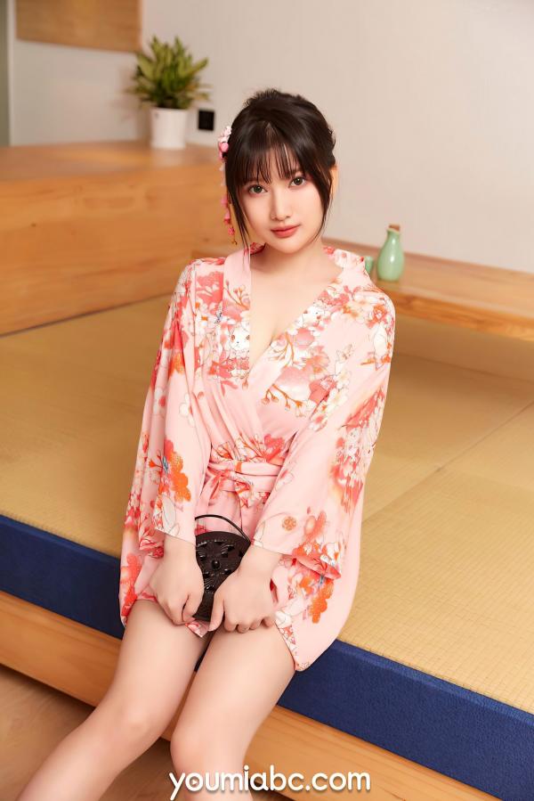    YouMi尤蜜 尹兒《居酒屋的快乐》日系和服私房写真，白嫩诱惑与清纯风情的完美结合第4张图片