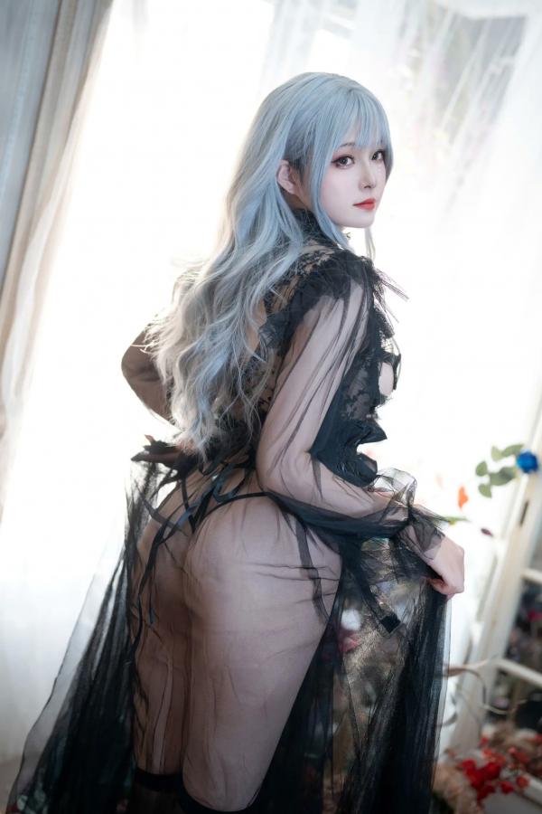    Natsuko夏夏子 - Black Butterfly 黑色薄纱镂空极致诱惑私房写真 [62P]第12张图片