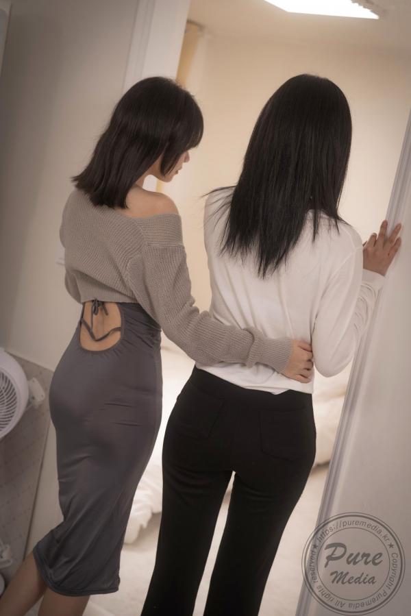   韩国美女Hina与Sira姐妹花：Pure Media第270期，极致大尺度私房写真，唯美亲密互动，性感诱惑视觉盛宴第37张图片