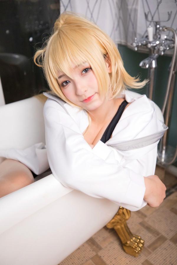    神楽坂真冬《Fate/Grand Order》白贞德角色扮演泳装写真，私房照与户外夜景完美结合，极致还原动漫少女萌系诱惑第57张图片