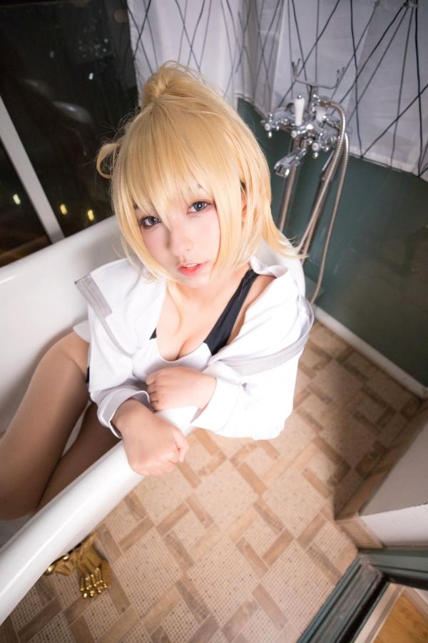    神楽坂真冬《Fate/Grand Order》白贞德角色扮演泳装写真，私房照与户外夜景完美结合，极致还原动漫少女萌系诱惑第60张图片