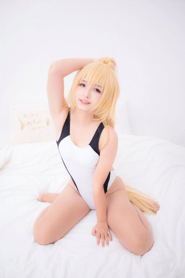    神楽坂真冬《Fate/Grand Order》白贞德角色扮演泳装写真，私房照与户外夜景完美结合，极致还原动漫少女萌系诱惑第99张图片