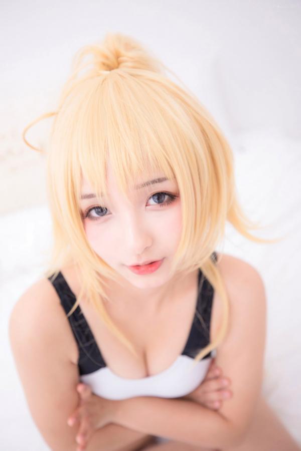    神楽坂真冬《Fate/Grand Order》白贞德角色扮演泳装写真，私房照与户外夜景完美结合，极致还原动漫少女萌系诱惑第141张图片