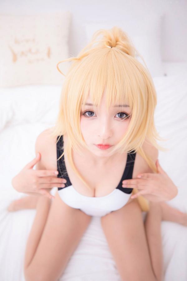    神楽坂真冬《Fate/Grand Order》白贞德角色扮演泳装写真，私房照与户外夜景完美结合，极致还原动漫少女萌系诱惑第144张图片