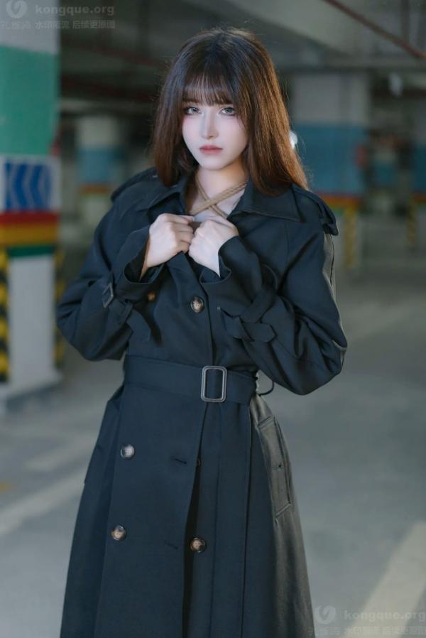    鹿八岁 牧畜计划VOL.2 绳艺捆绑 蕾丝内衣 黑色风衣 性感女神私房写真 [121P]第18张图片