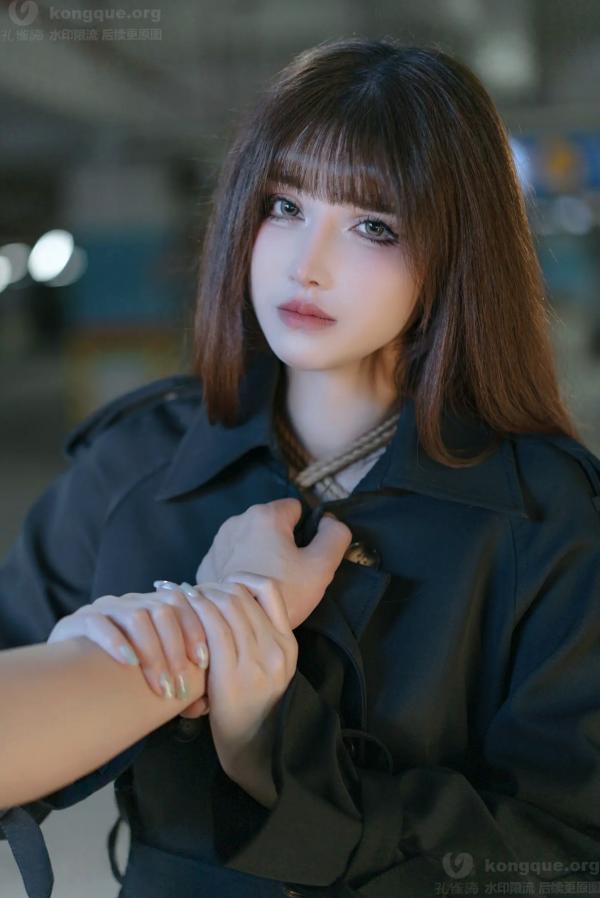    鹿八岁 牧畜计划VOL.2 绳艺捆绑 蕾丝内衣 黑色风衣 性感女神私房写真 [121P]第20张图片