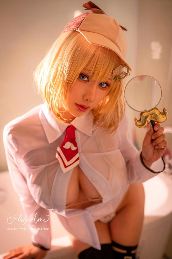    雨波-HaneAme-阿米莉亚·华生COSPLAY，性感泳装湿身诱惑，浴室大尺度角色扮演写真第2张图片