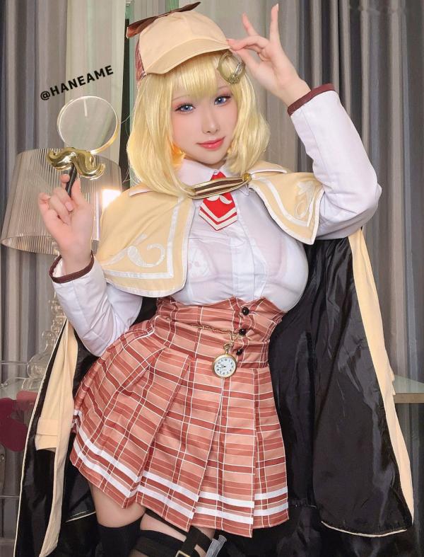    雨波-HaneAme-阿米莉亚·华生COSPLAY，性感泳装湿身诱惑，浴室大尺度角色扮演写真第35张图片