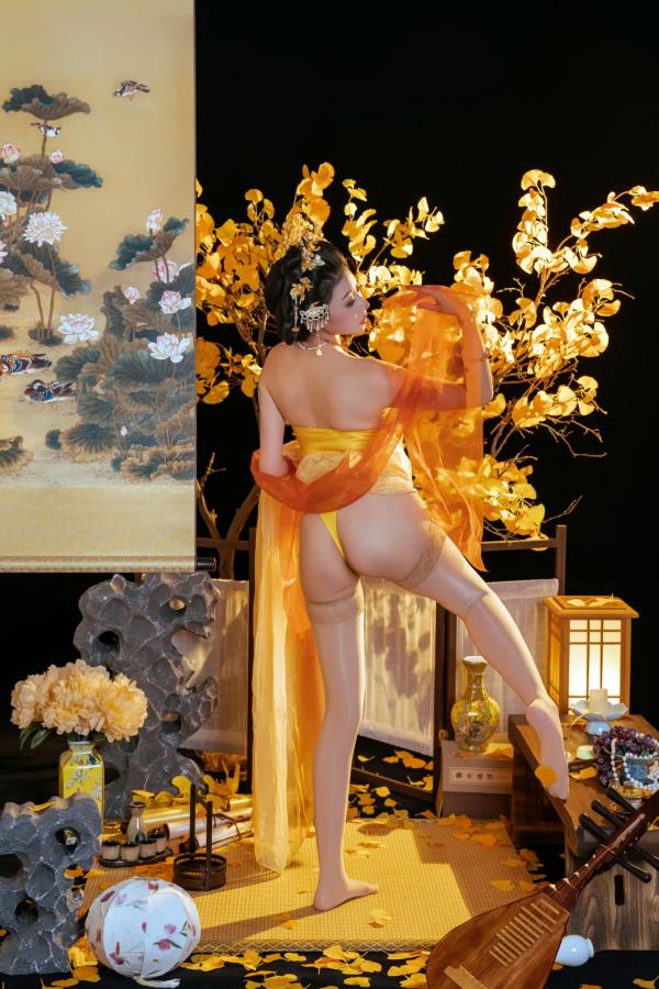 奈汐酱nice 奈汐酱  奈汐酱nice - 金笺寄月：绝美国风古装私房写真，半透薄纱与丝袜的极致诱惑，古典韵味与现代性感完美交融第42张图片