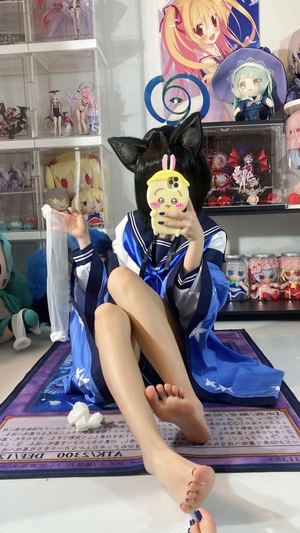    白栎Shirly桔梗COS欣赏：二次元动漫屋里的猫耳美少女，水手服丝袜诱惑，极致足控福利，可爱与性感的碰撞[65P]第5张图片