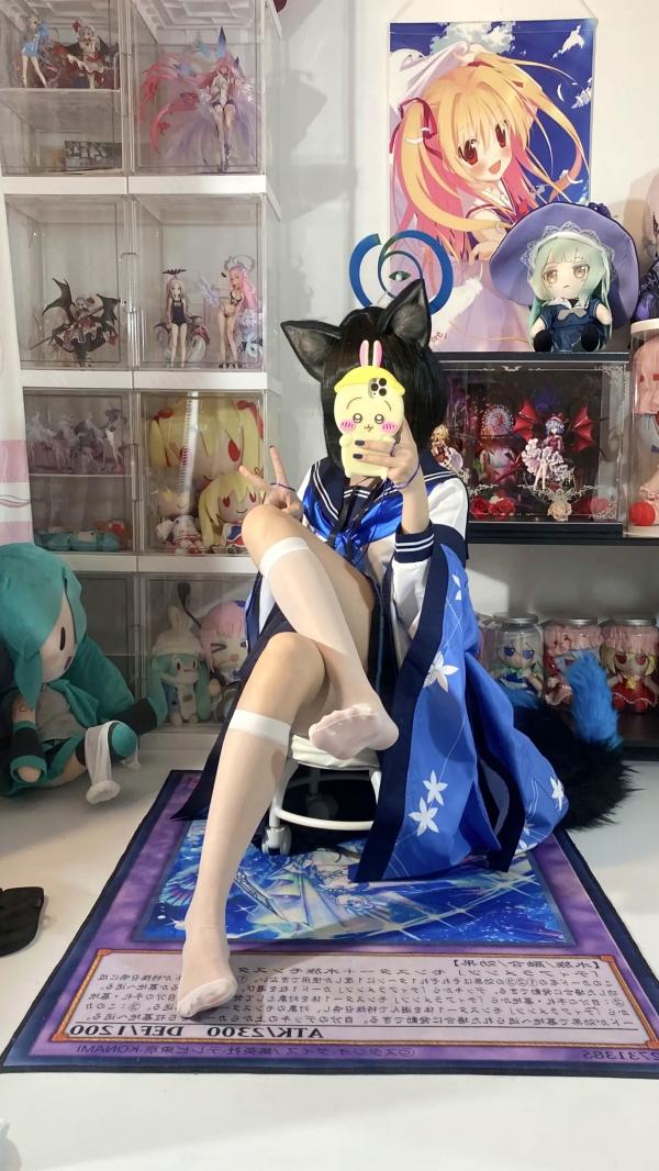    白栎Shirly桔梗COS欣赏：二次元动漫屋里的猫耳美少女，水手服丝袜诱惑，极致足控福利，可爱与性感的碰撞[65P]第7张图片