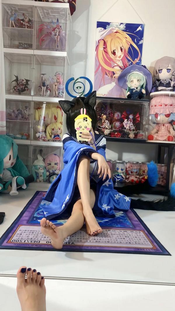    白栎Shirly桔梗COS欣赏：二次元动漫屋里的猫耳美少女，水手服丝袜诱惑，极致足控福利，可爱与性感的碰撞[65P]第9张图片