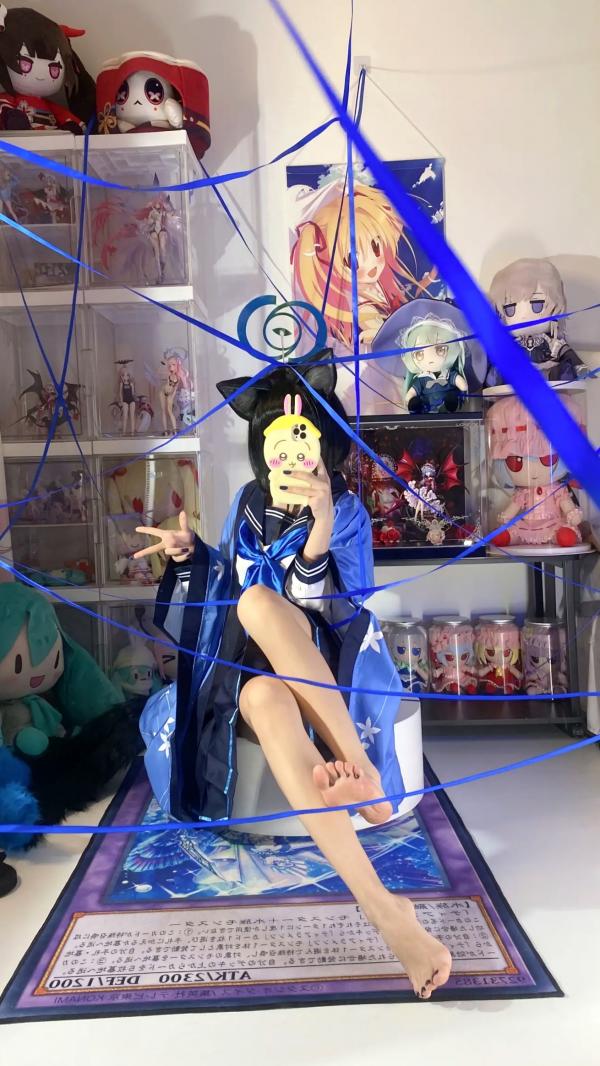    白栎Shirly桔梗COS欣赏：二次元动漫屋里的猫耳美少女，水手服丝袜诱惑，极致足控福利，可爱与性感的碰撞[65P]第12张图片
