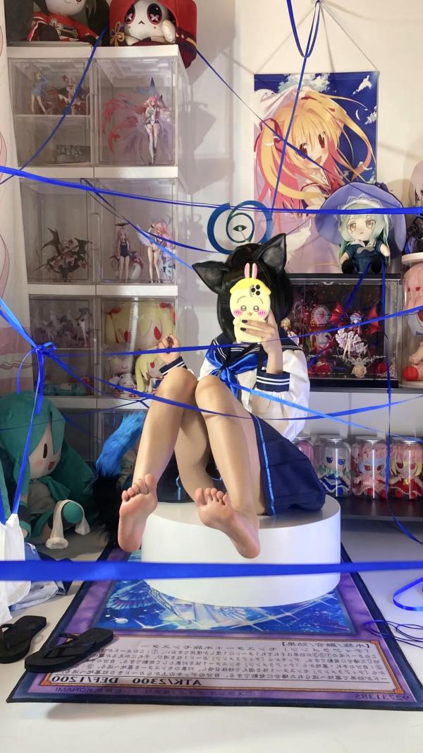    白栎Shirly桔梗COS欣赏：二次元动漫屋里的猫耳美少女，水手服丝袜诱惑，极致足控福利，可爱与性感的碰撞[65P]第15张图片