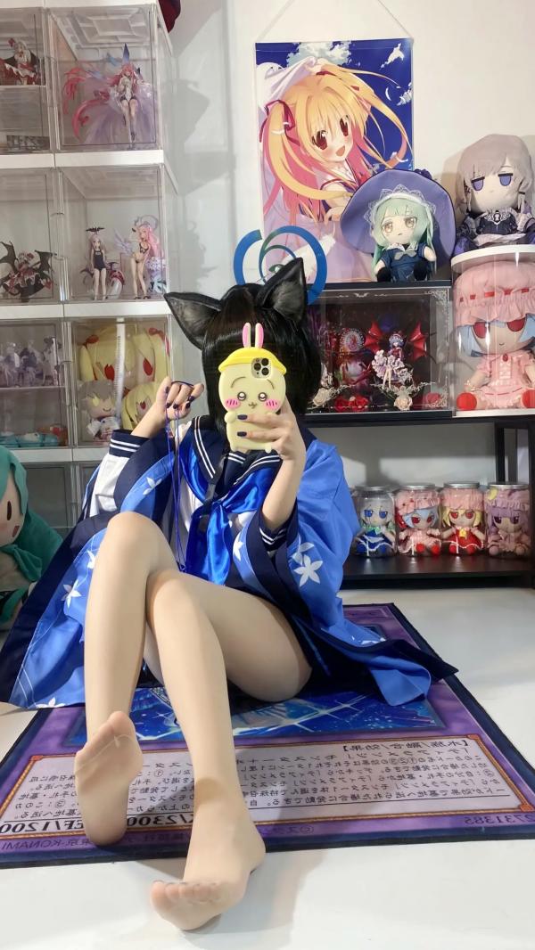    白栎Shirly桔梗COS欣赏：二次元动漫屋里的猫耳美少女，水手服丝袜诱惑，极致足控福利，可爱与性感的碰撞[65P]第16张图片