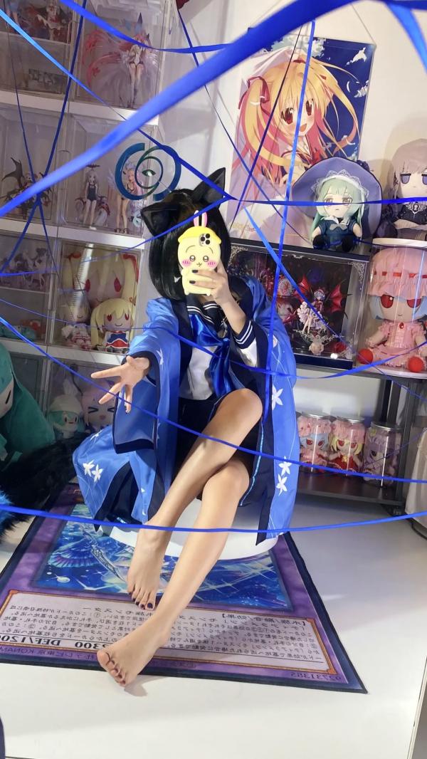    白栎Shirly桔梗COS欣赏：二次元动漫屋里的猫耳美少女，水手服丝袜诱惑，极致足控福利，可爱与性感的碰撞[65P]第21张图片