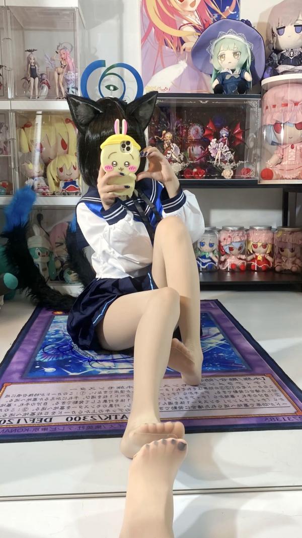    白栎Shirly桔梗COS欣赏：二次元动漫屋里的猫耳美少女，水手服丝袜诱惑，极致足控福利，可爱与性感的碰撞[65P]第26张图片