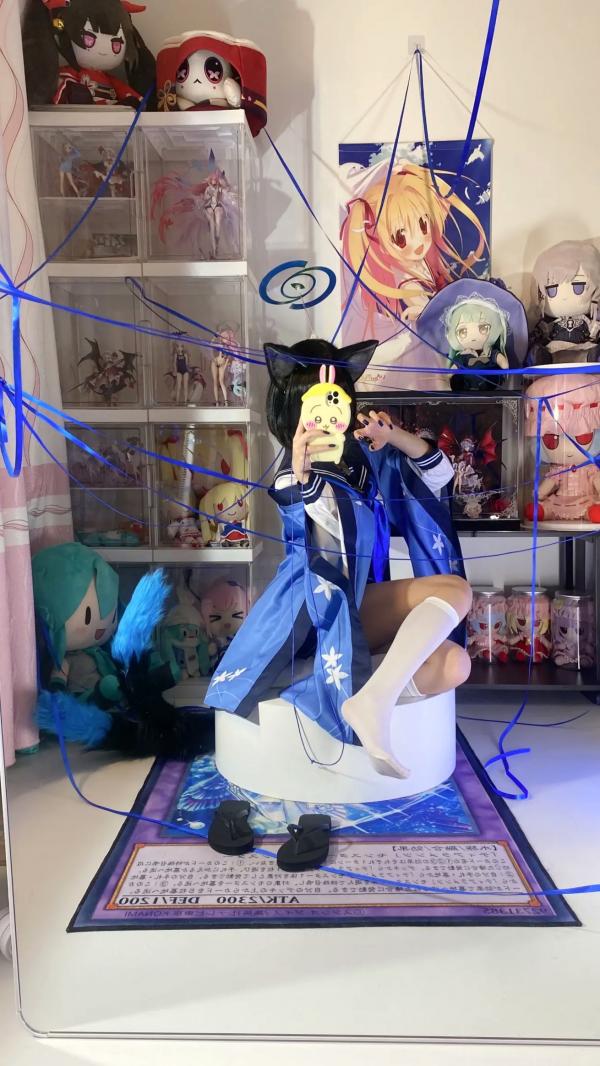    白栎Shirly桔梗COS欣赏：二次元动漫屋里的猫耳美少女，水手服丝袜诱惑，极致足控福利，可爱与性感的碰撞[65P]第39张图片