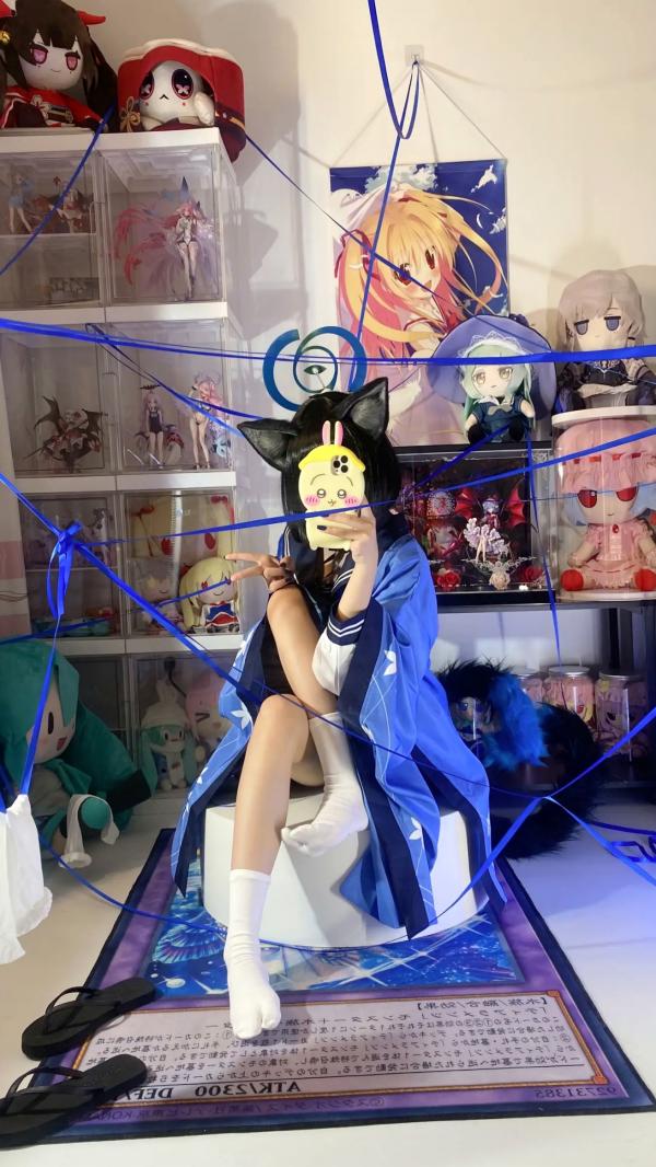    白栎Shirly桔梗COS欣赏：二次元动漫屋里的猫耳美少女，水手服丝袜诱惑，极致足控福利，可爱与性感的碰撞[65P]第59张图片