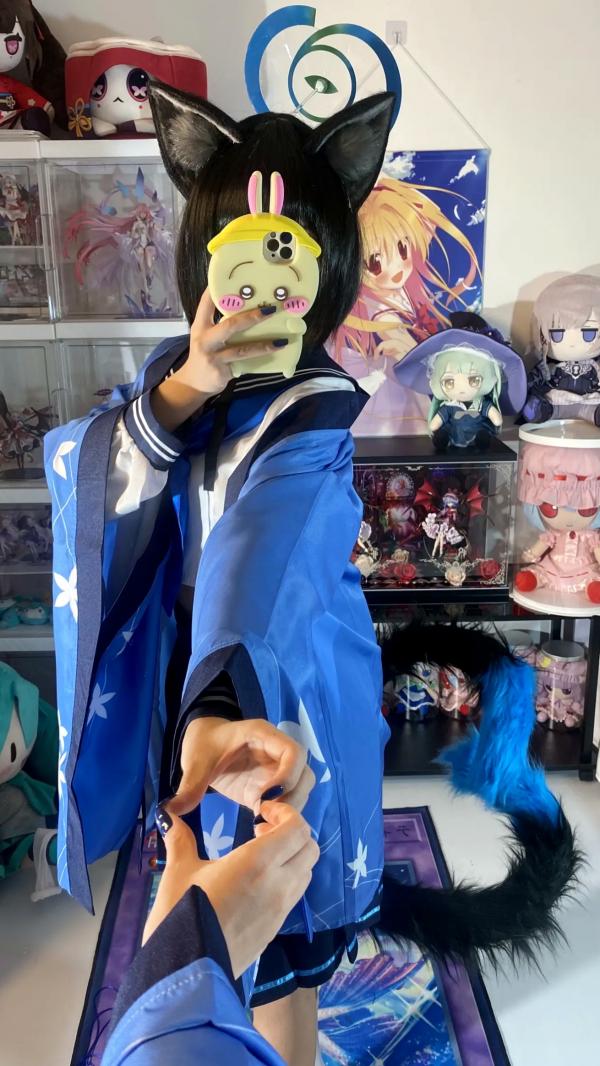    白栎Shirly桔梗COS欣赏：二次元动漫屋里的猫耳美少女，水手服丝袜诱惑，极致足控福利，可爱与性感的碰撞[65P]第64张图片