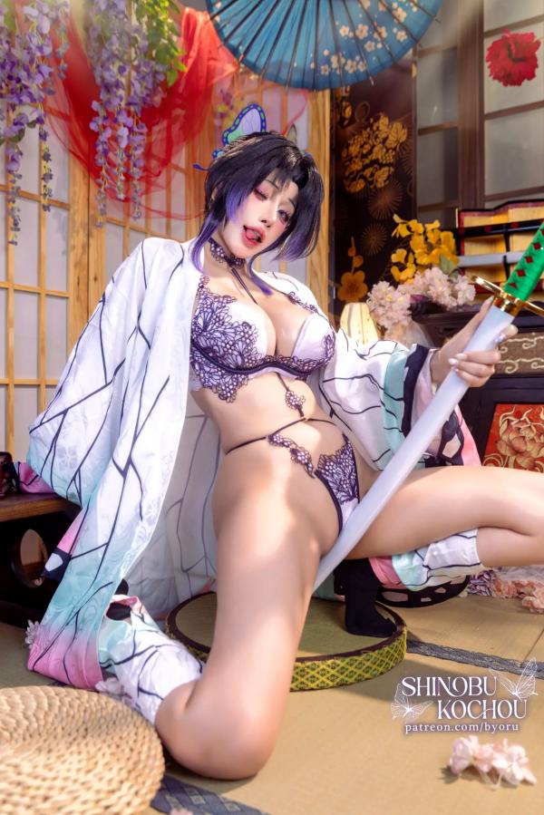    Byoru - 《鬼灭之刃》蝴蝶忍COSPLAY角色扮演 - 大尺度精选写真集 [71P]第19张图片