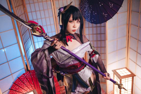    Tokar浵卡-雷电将军精美Cosplay，极致还原大尺度私房视觉盛宴第1张图片
