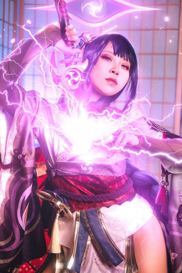    Tokar浵卡-雷电将军精美Cosplay，极致还原大尺度私房视觉盛宴第12张图片