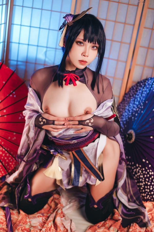    Tokar浵卡-雷电将军精美Cosplay，极致还原大尺度私房视觉盛宴第15张图片