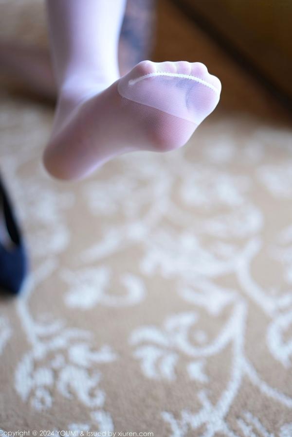    YouMi尤蜜荟-1068-赵可欣baby-黑色薄纱透视女仆装私房写真-纯欲诱惑角色扮演纹身美女第37张图片