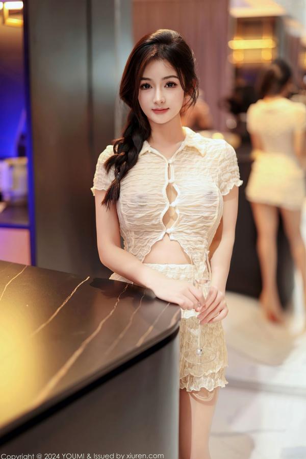    YouMi尤蜜荟-1067-谭小灵-浅色轻透上衣白短裙魅惑肉丝：私房写真、性感女神、绝美身材诱惑大片 (2024.05.24)第1张图片