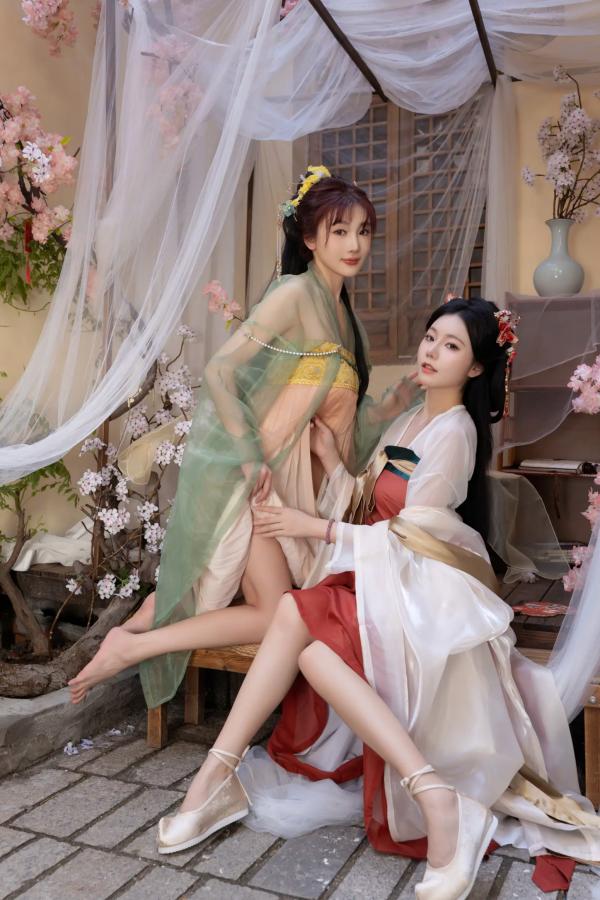    陆萱萱与安然古风私房写真：唯美古装闺蜜诱惑，展现绝色韵味[105P]第23张图片
