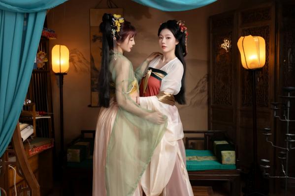    陆萱萱与安然古风私房写真：唯美古装闺蜜诱惑，展现绝色韵味[105P]第30张图片