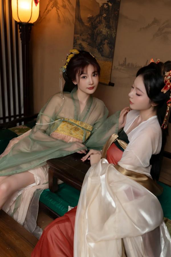    陆萱萱与安然古风私房写真：唯美古装闺蜜诱惑，展现绝色韵味[105P]第38张图片