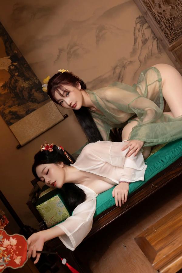    陆萱萱与安然古风私房写真：唯美古装闺蜜诱惑，展现绝色韵味[105P]第91张图片