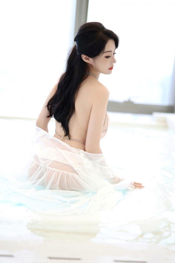    YouMi尤蜜荟林幼一私房写真：浴池湿身诱惑，白色蕾丝尽显极致玲珑身段第11张图片